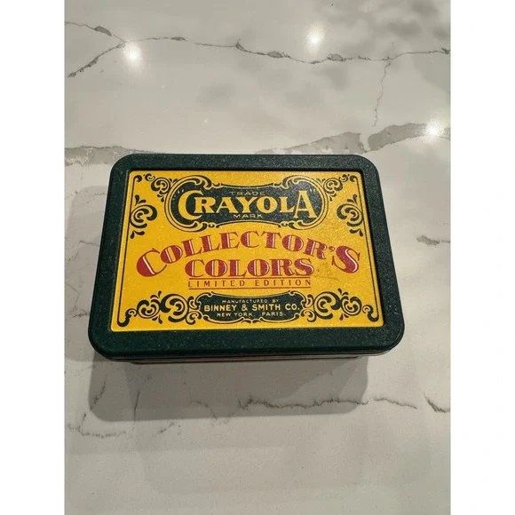 Crayola Collector's Colors Limited Edition Tin Box (1991) 72 Crayons Open Box - Picture 1 of 10